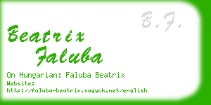 beatrix faluba business card